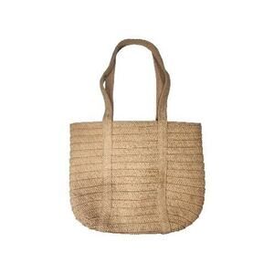 Draper James Everyday Woven Straw Shoulder Purse Natural Tote Bag Navy Lined